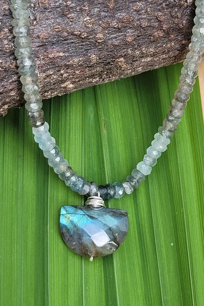 Labradorite & Aquamarine Necklace NBK1822