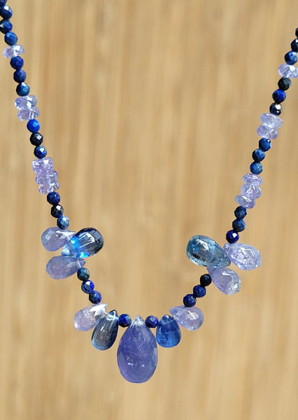 Tanzanite, Kyanite & Lapis Lazuli Necklace NBL4922