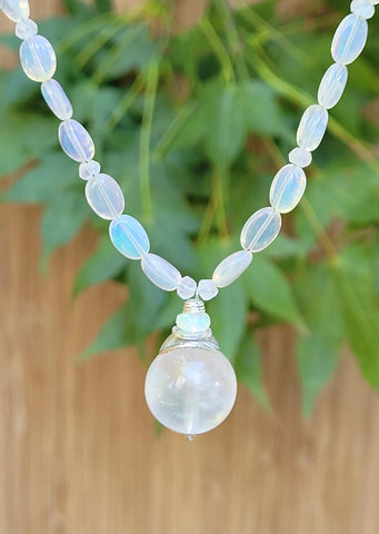 Rainbow Moonstone & Opal Necklace NWH1622